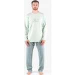 Gina 79177 pánské pyžamo dlouhé sv.šedé měsíc – Zboží Dáma