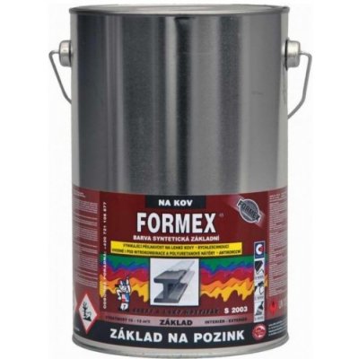 Barvy A Laky Hostivař Formex S2003, syntetická barva na zoxidovaný pozinkovaný plech, 0840 červenohnědý, 4 l – Zboží Mobilmania