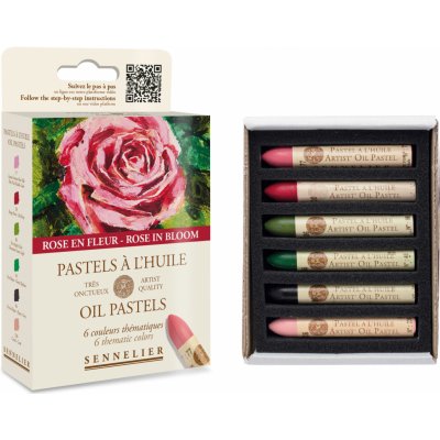 Sennelier rose in bloom olejový pastel sada 6 ks – Zboží Dáma