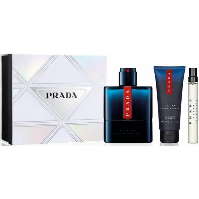 Prada Luna Rossa Ocean EDT 100 ml + sprchový gel 100 ml + EDT 10 ml dárková sada – Zbozi.Blesk.cz