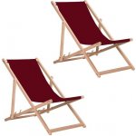 Zahradní dřevěné lehátko SPRINGOS FLORENCE vínové – Zboží Dáma