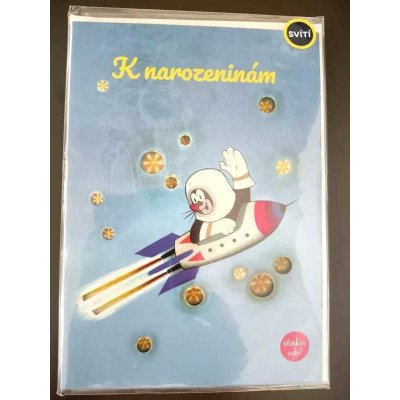 ALBI Přání svítící Krtek a raketa – Zboží Dáma