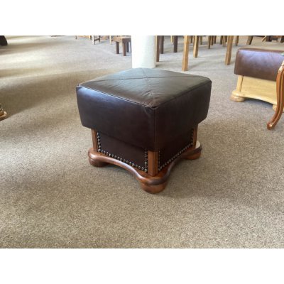 Rustikalni kožený taburet LUX – Zboží Mobilmania