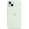 Pouzdro a kryt na mobilní telefon Apple Apple iPhone 15 Plus Silikonový kryt s MagSafe světle mátový MWNG3ZM/A