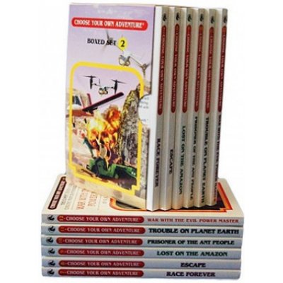 Choose Your Own Adventure 6-Book Boxed Set #2 Race Forever, Escape, Lost on the Amazon, Prisoner of the Ant People, Trouble on Planet Earth, War with Montgomery R. a.Paperback – Hledejceny.cz