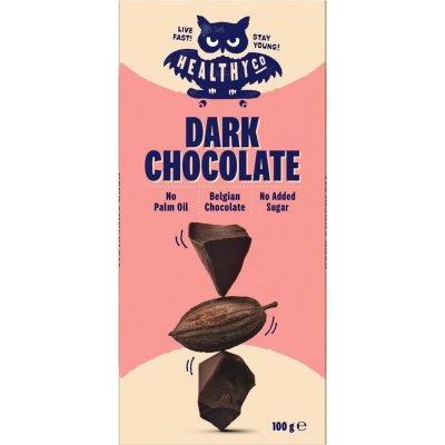 HealthyCo hořká čokoláda bez přidaného cukru 100 g – Zboží Mobilmania
