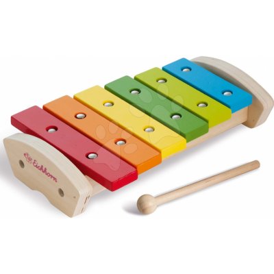 Eichhorn Dřevěný xylofon Wooden Xylophone s kladívkem 6 různých tónů