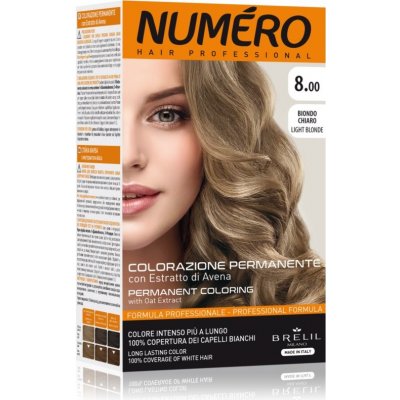 Brelil Numéro Permanent Coloring barva na vlasy 8.00 Light Blonde 125 ml