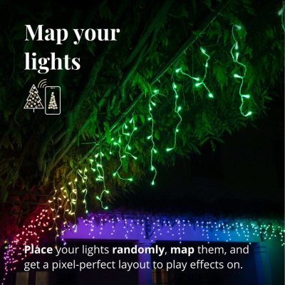 Twinkly TWI190STP-TEU LED RGB Venkovní vánoční závěs 190xLED 11,5m IP44 Wi-Fi TW0011 – Zboží Dáma