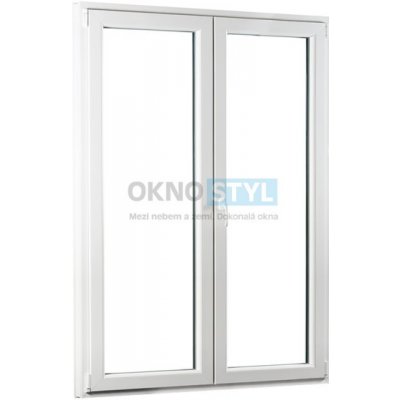 OKNOSTYL.cz REHAU Smartline+ dvoukřídlé trojsklo Bílá 130 x 208 cm – Hledejceny.cz