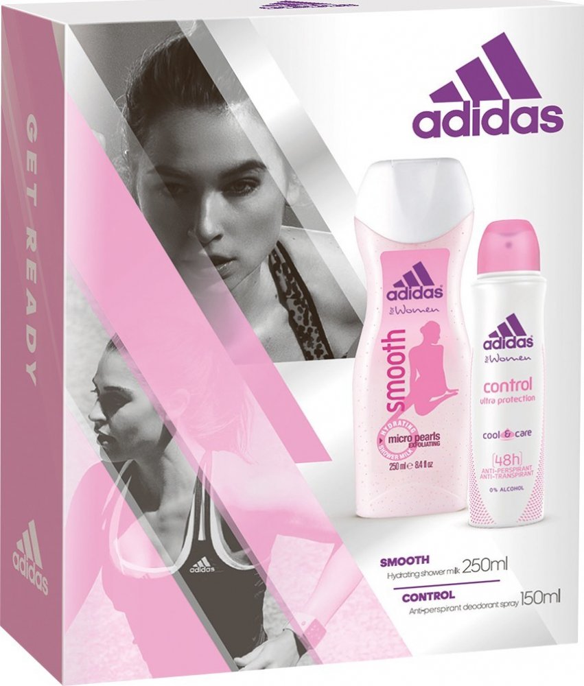 Adidas Control deospray 150 ml + Smooth sprchový gel 250 ml dárková sada |  Srovnanicen.cz