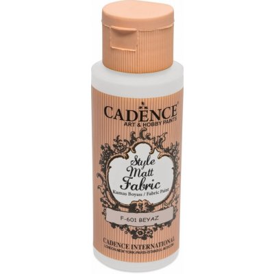 Cadence Textilní barva Style Matt Fabric bílá 50 ml – Zboží Mobilmania