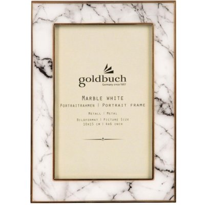 GOLDBUCH rám kov MARBLE 10x15, bílý