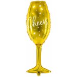 Balón fóliový Sklenice šampaňského champagne \ Cheers\ 28x80 cm – Zboží Dáma