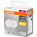 Osram sada 2x LED žárovka E14, P40, 4W, 470lm, 2700K, teplá bílá – Hledejceny.cz