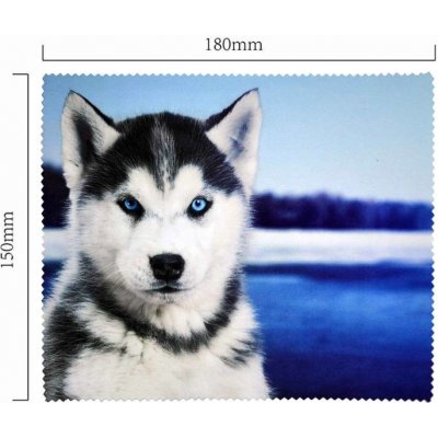 Sungwang Optic Hadřík na brýle z mikrovlákna motiv Husky 1 ks – Zboží Dáma