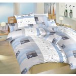 Dadka povlečení krep Flér šedomodrá 140x200 70x90 – Hledejceny.cz