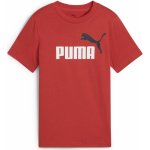 PUMA ESS 2 COLOR NO 1 LOGO TEE B DĚTSKÉ BAVLNĚNÉ TRIKO ČERVENÉ ORANŽOVÁ – Zboží Dáma