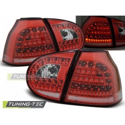 Světla zadní VW GOLF 5 10.03-09 RED WHITE LED – Zboží Mobilmania