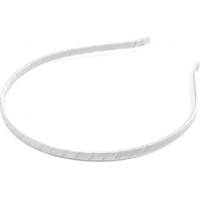 Saténová čelenka do vlasů Varianta: 12 stříbrná, Balení: 1 ks – Zboží Dáma