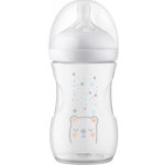 Avent Philips láhev Natural Response s ventilem AirFree medvěd 260 ml bílá – Zboží Mobilmania