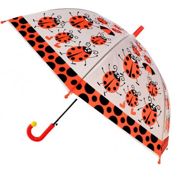 Koopman Berušky deštník průhledný červený