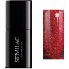 Gel lak Semilac - gél lak 318 Burgundy Red Glitter 7ml Bordeaux