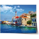 Sablio Plakát Domky na pobřeží - 90x60 cm – Sleviste.cz