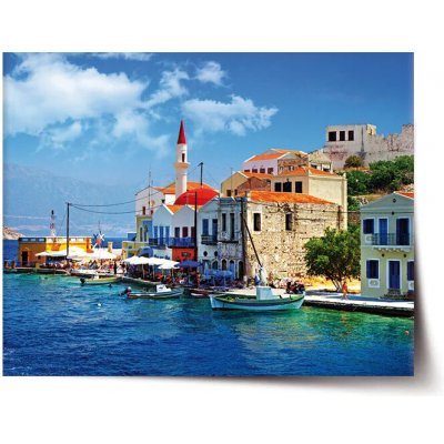 Sablio Plakát Domky na pobřeží - 90x60 cm – Sleviste.cz