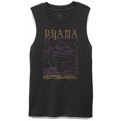 Prana Everyday Vw Graphic Tank Lady charcoal mindscape – Hledejceny.cz