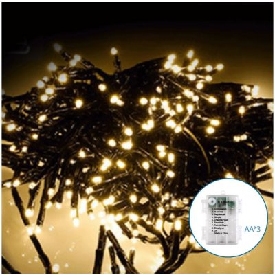 Aigostar LED Venkovní vánoční řetěz 50xLED/8 funkcí 3xAA 5,3m IP44 teplá bílá B10303K5H – Hledejceny.cz