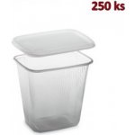 Miska hranatá průhledná 500 ml + víčko PP PP507 – Zbozi.Blesk.cz