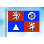 LIBEA, s.r.o. Vlajka Libereckého kraje Rozměr: 150×225 cm, Uchycení: Karabiny na stožár – Hledejceny.cz