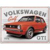 Obraz Nostalgic Art Plechová cedule Volkswagen Golf GTI 40 x 30 cm