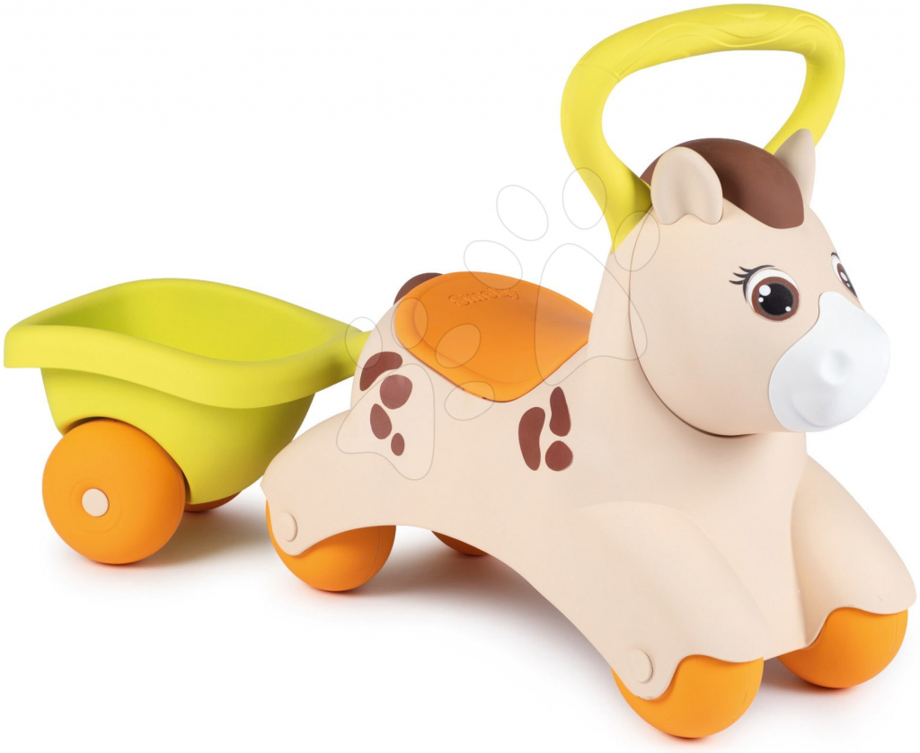 Smoby s přívěsem Baby Pony ergonomicky tvarované sedadlo a úchyt