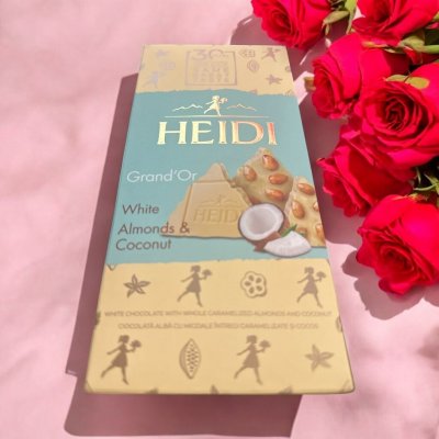 Heidi Grand'Or Bílá čokoláda s mandlemi a kokosem 100 g – Sleviste.cz