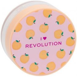 make-up Revolution London I Heart Revolution Loose Baking Powder jemný pudr pro zmatnění a fixaci make-up Peach 22 g