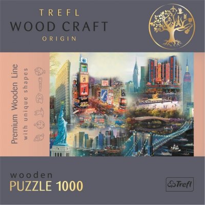 TREFL Wood Craft Origin Koláž New York 1000 dílků – Zboží Mobilmania