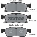 2519002 TEXTAR Sada brzdových destiček, kotoučová brzda | Zboží Auto