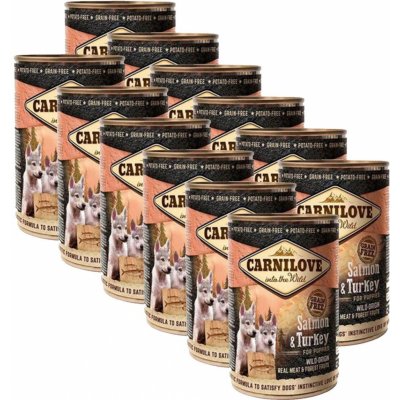 Carnilove Dog Wild Meat Salmon & Turkey for Puppies 12 x 400 g – Hledejceny.cz