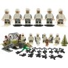 Figurky / Minifigurky vojáci německá armáda zimní maskování LEGO kompatibilní sada 10ks + příslušenství a zbraně