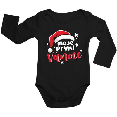 Dětské BODY Moje první Vánoce dlouhý rukáv bodýčko ČERNÉ – Zbozi.Blesk.cz