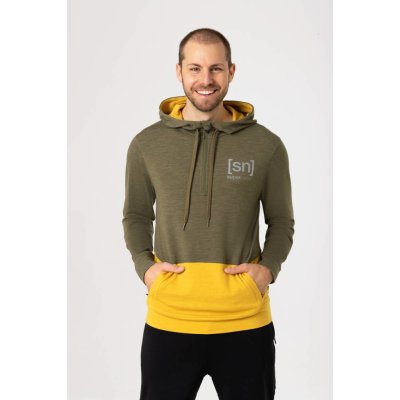 Movement Half Zip olive night melange/Mustard melange