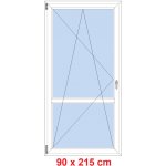 Soft Balkonové dveře s příčkou otevíravé a sklopné Antracit struktura/Antracit struktura levé 90 x 215 cm – Hledejceny.cz
