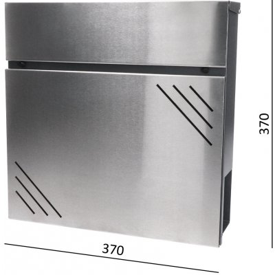 Poštovní schránka, max. formát dopisu A4, AISI 304/RAL 7016 – Hledejceny.cz