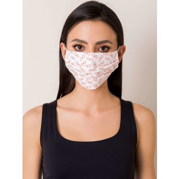 Fashionhunters Ochranná maska s barevným potiskem krémová uni