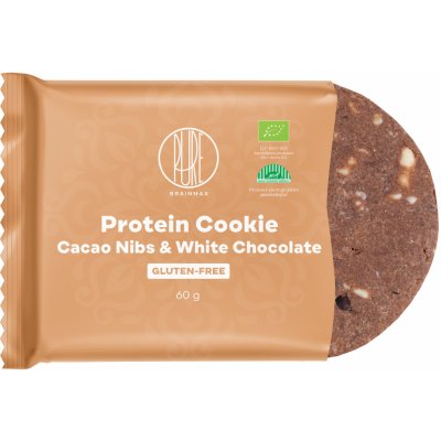 BrainMax Pure Protein Cookie BIO kakaové boby/bílá čokoláda 60 g – Zboží Dáma