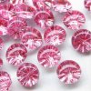 Knoflík Knoflík plastový 13 mm Třpytivá pecička - pink