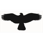 Walteco Silueta dravce 400x170mm, samolepka , 20144 – Sleviste.cz