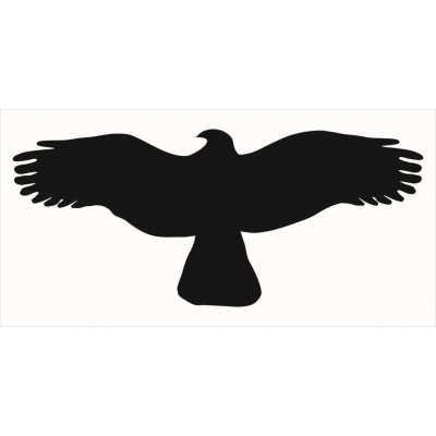 Walteco Silueta dravce 400x170mm, samolepka , 20144 – Sleviste.cz